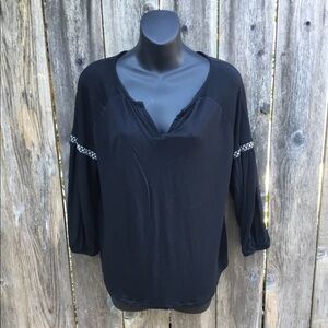 Old navy black peasant top